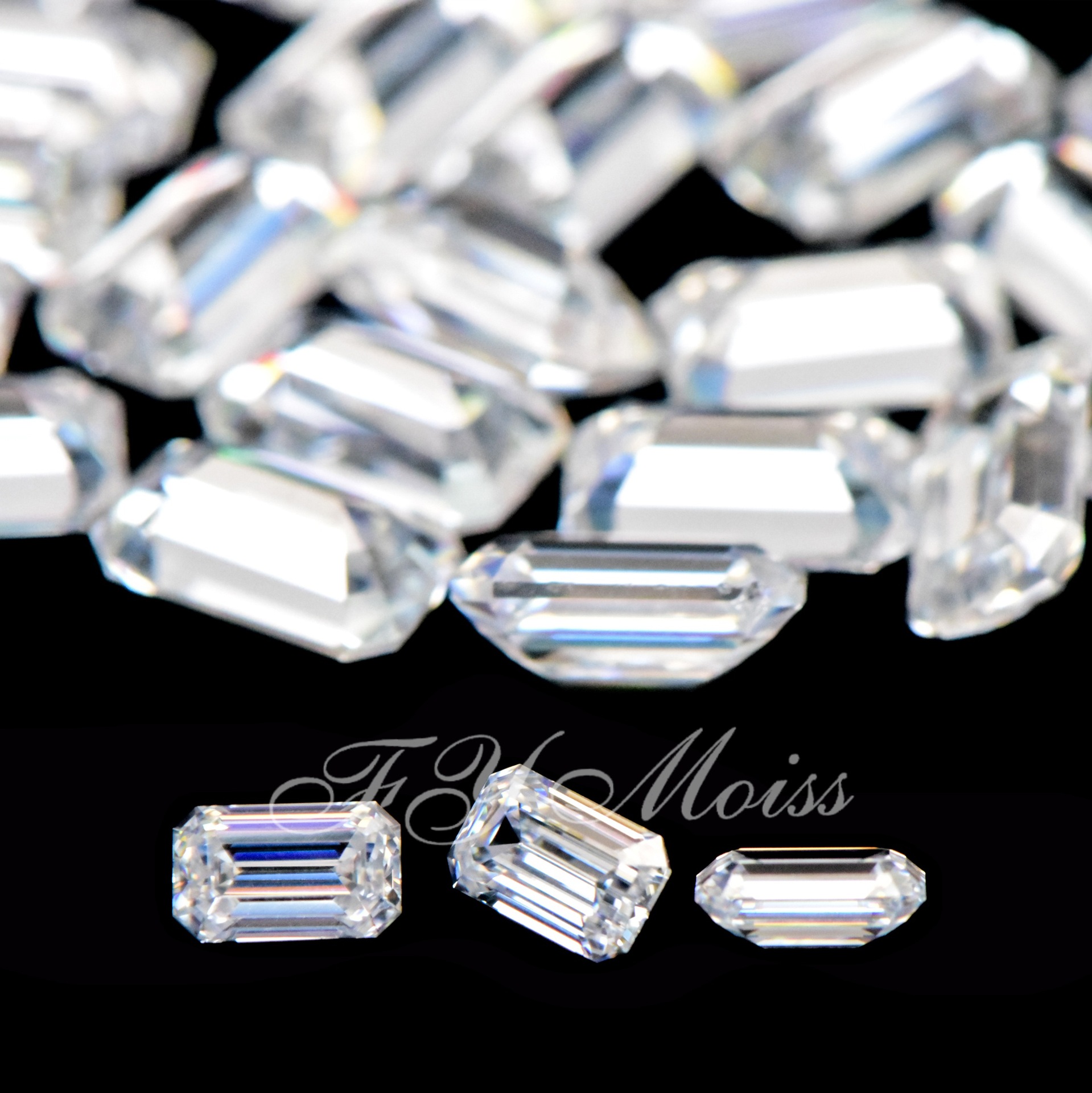 Emerald Cut Small Size 0.04-0.4 Carat D-De Wuzhou Factory Moissanite Loose Stone with Certificate Waist
