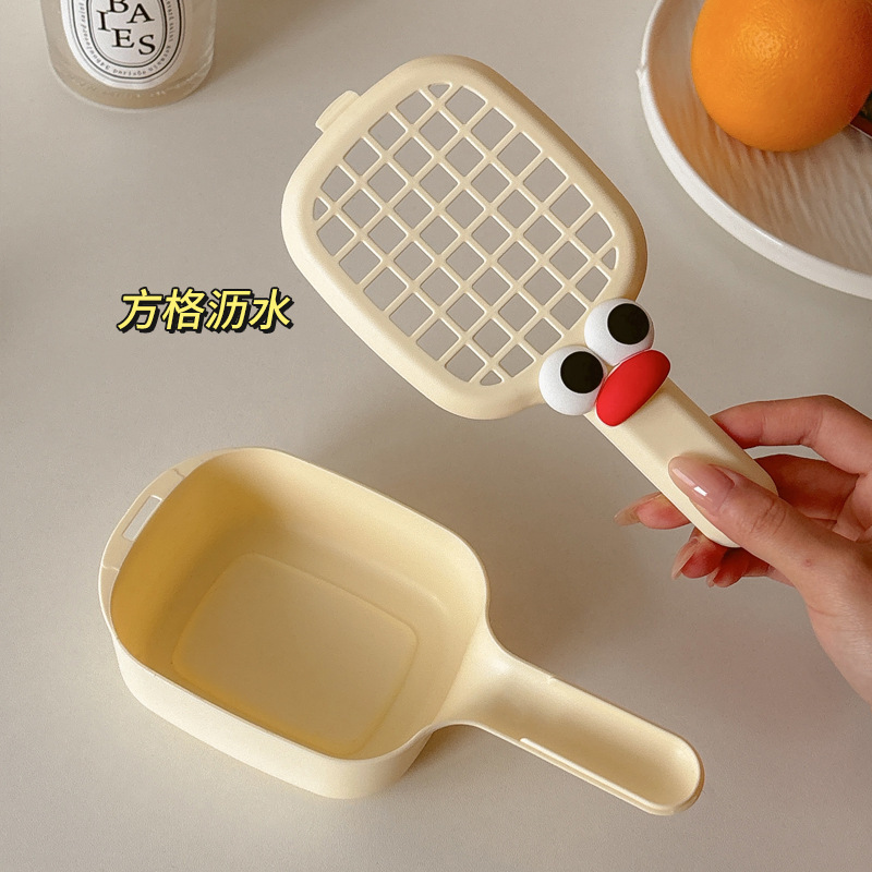 Japanese Style Mini Washing Fruit Drying Basket New Style Household Kitchen Blueberry Tomato Washing Basket with Handle Not Wet Hands