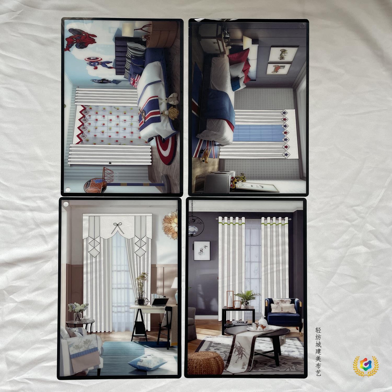 ✅ [Second Generation Curtain Magic Card] Variety of Transparent Mocha 3D Scene Effect Template Display Douyin Order