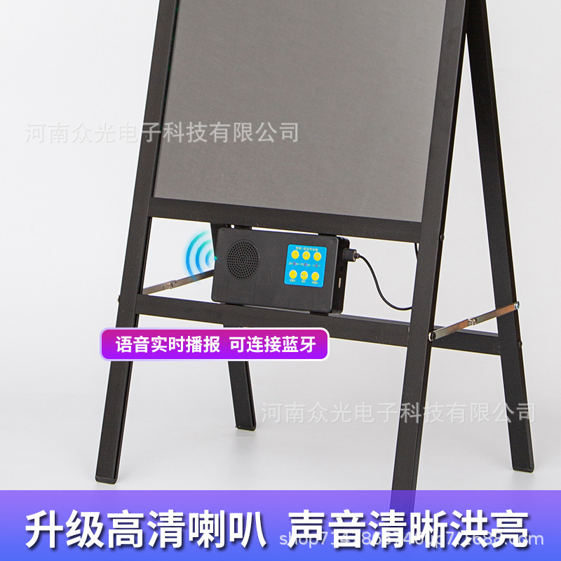 Glowing board stall fluorescent board cross-border wholesale billboard small blackboard hand writing board vertical luminous charging publicity