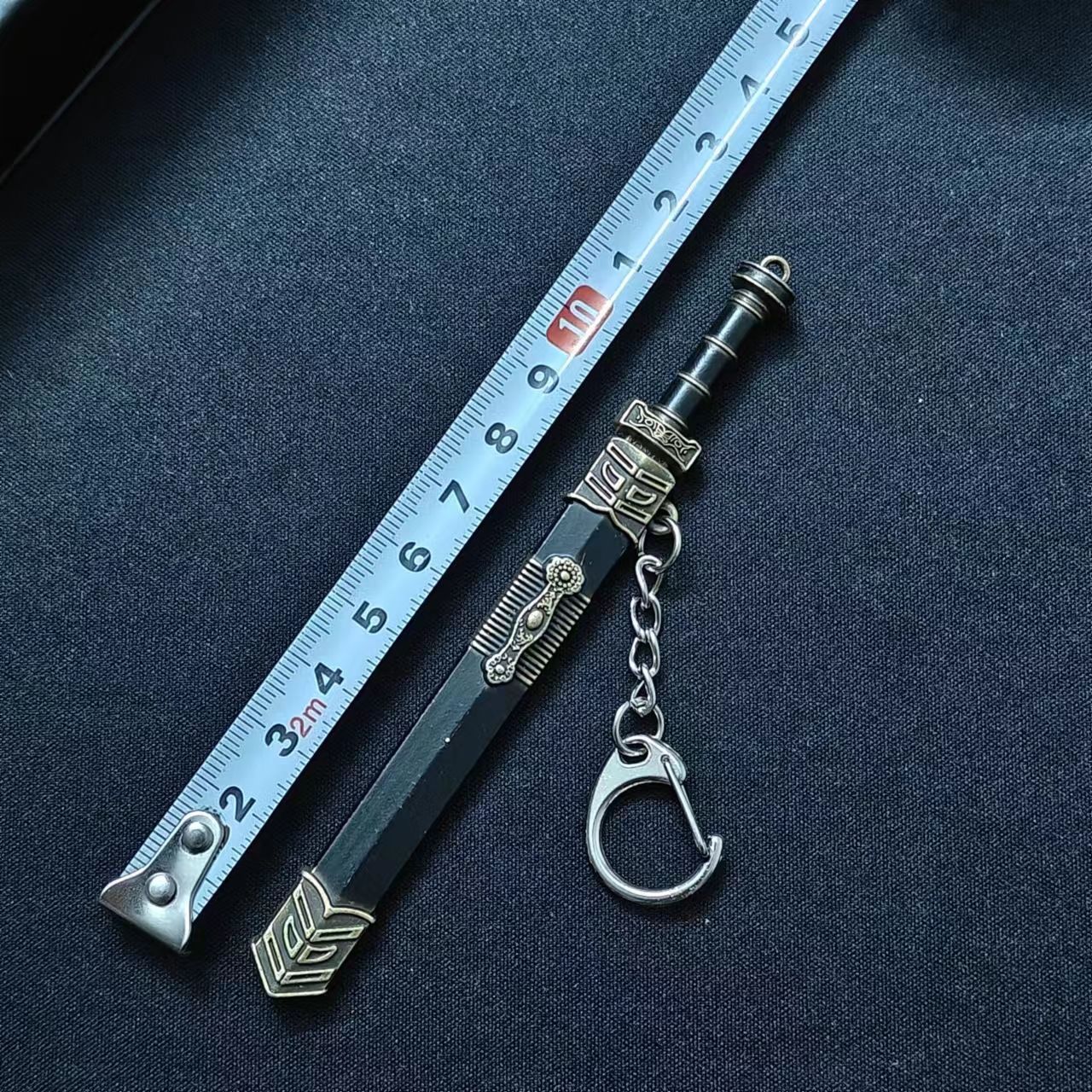 Ancient Mini Sword 12cm Keychain Pendant Metal Toy Ornament Qin King Sword Model Han Sword Tang Cross Sword