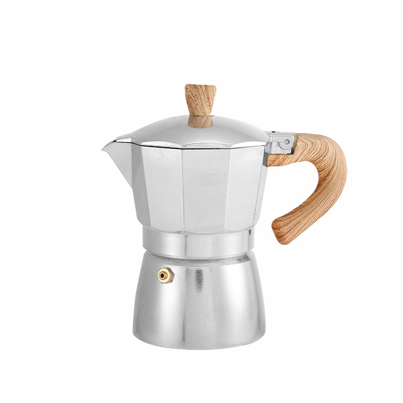 Explosive European style wood grain handle coffee pot Turkish coffee appliance outdoor portable coffee brewing tool