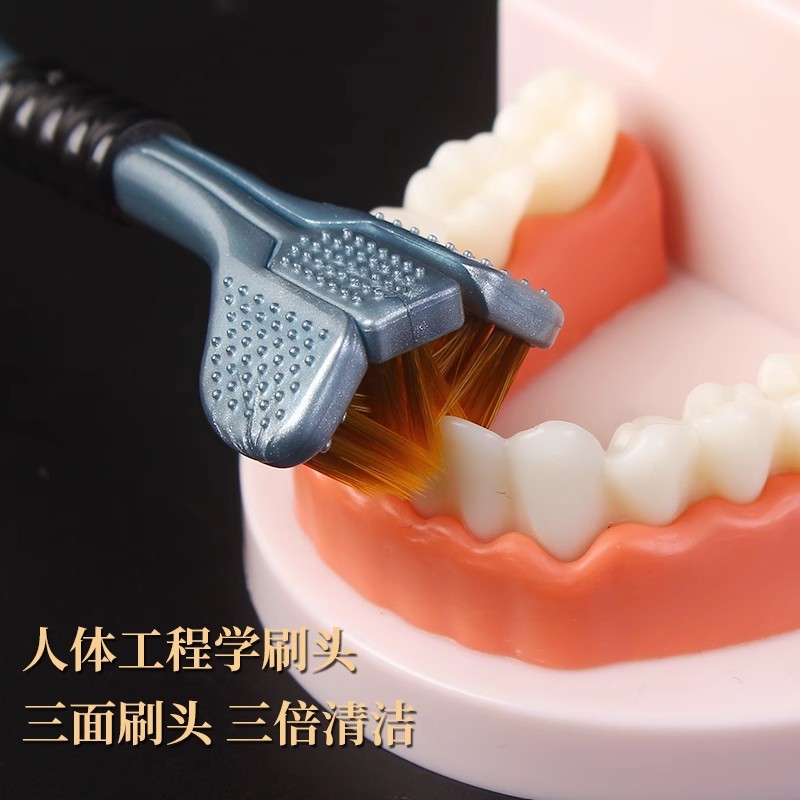 Three-Sided Toothbrush for Adults, Men, Women and Kidsren, 3D Toothbrush, All-Round Wrapped Interdental Brush, No Dead Angle Toothbrush