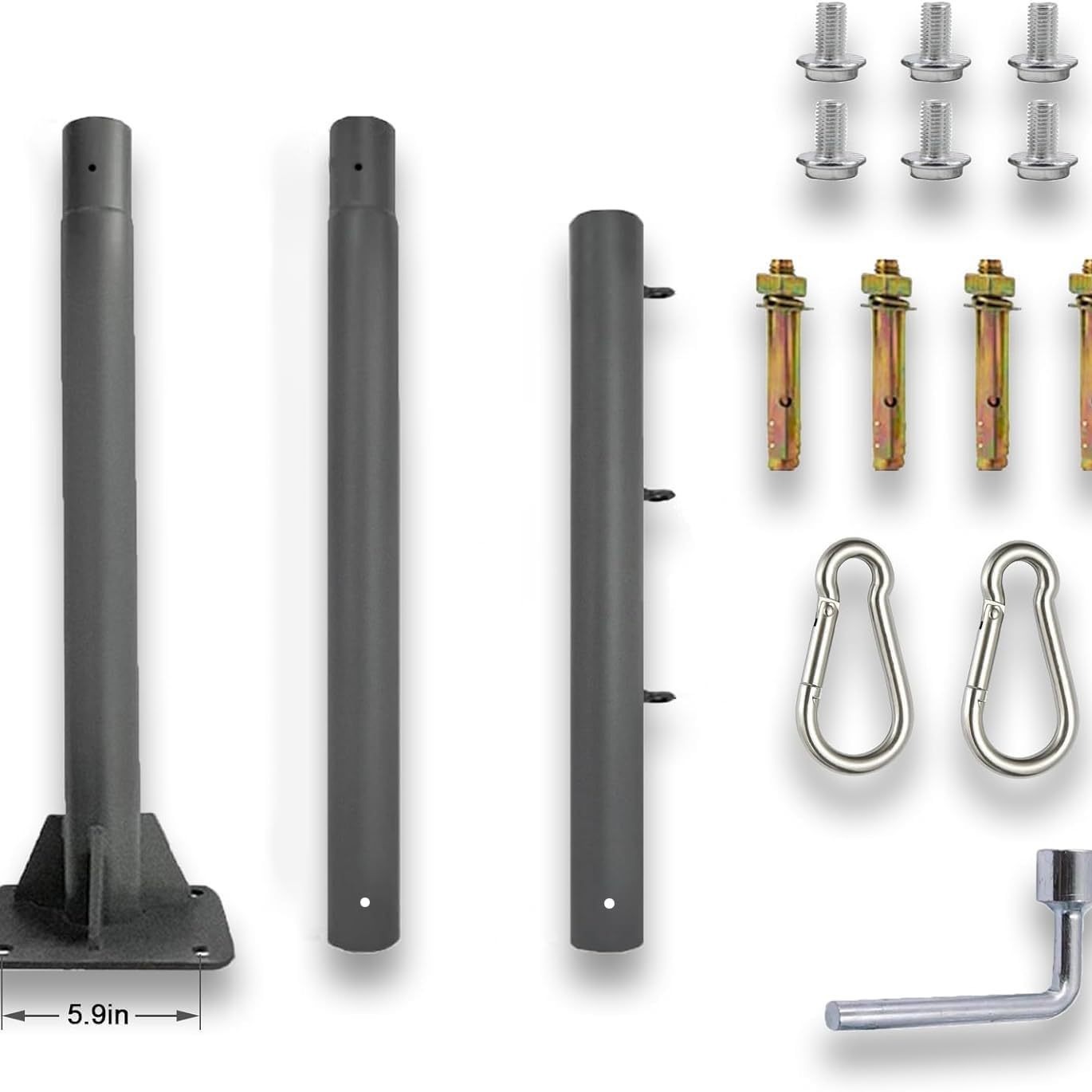 Aile Terrace Sunshade Sail Garden Light Separates Light Rod 3m Hook Saving Volume Villa Rod Separates Rod