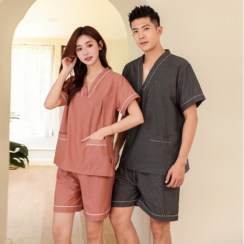 2024 new high-end couples sweat steaming clothes suit men's plus size foot therapy beauty bath sauna moxibustion clothes wholesale