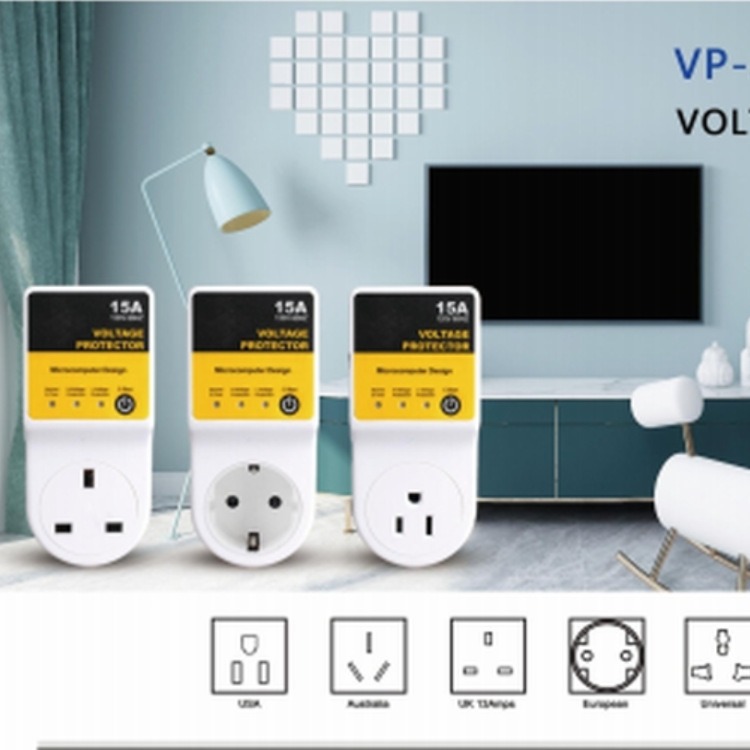 Foreign Trade Specializes in American Computer Refrigerator Tv Freezer Air Conditioner Self-Restoring over and Undervoltage Protection Voltage Protection Socket