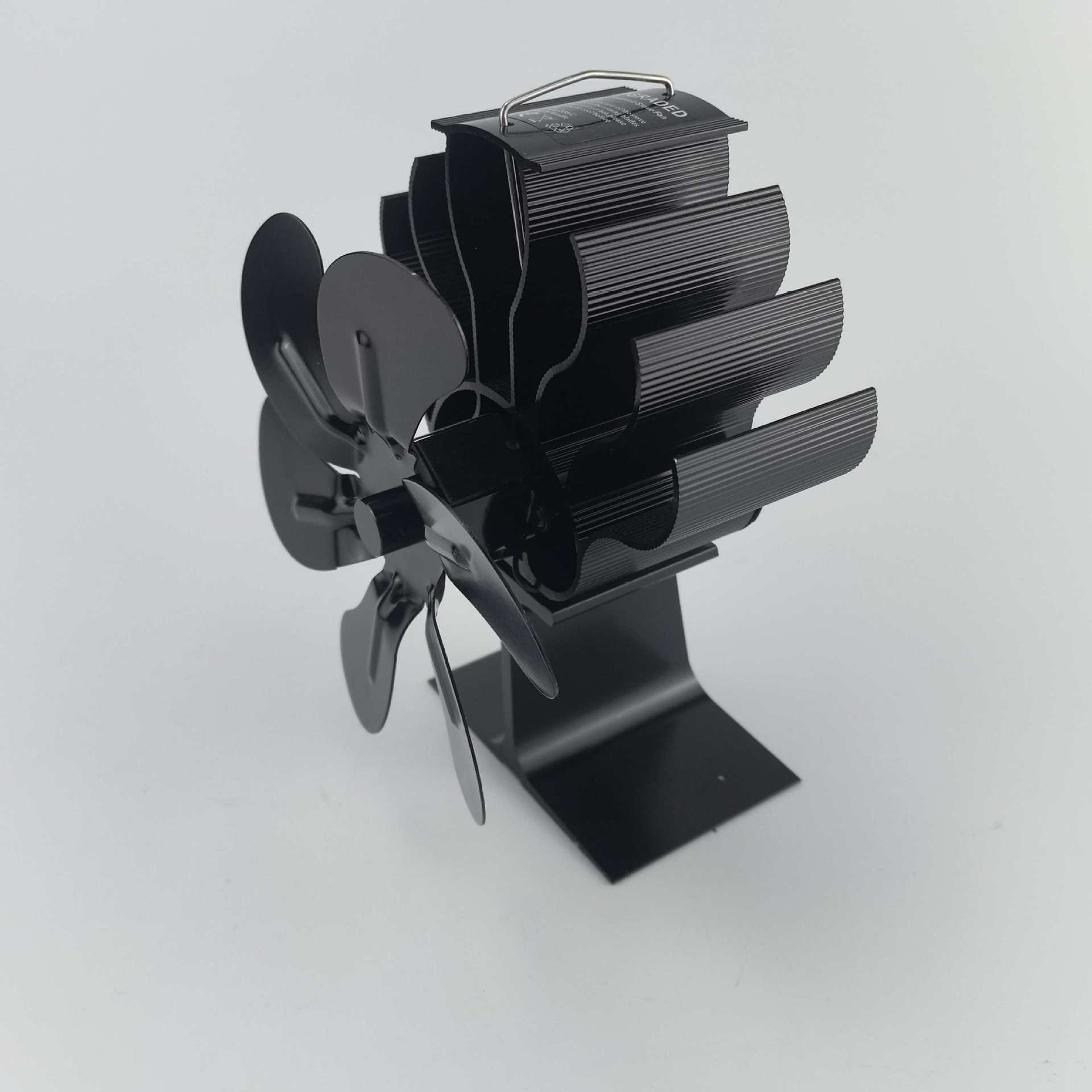 Firewood Stove Heating Fan New Model Fireplace Fan Heat Transfer Five-Blade Six-Blade Fan Cross-Border Fireplace Fan New