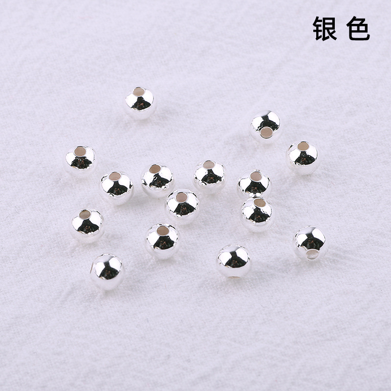 18K package gold color copper beads loose beads beer beads hollow beads large hole beads metal beads DIY copper beads bracelet material