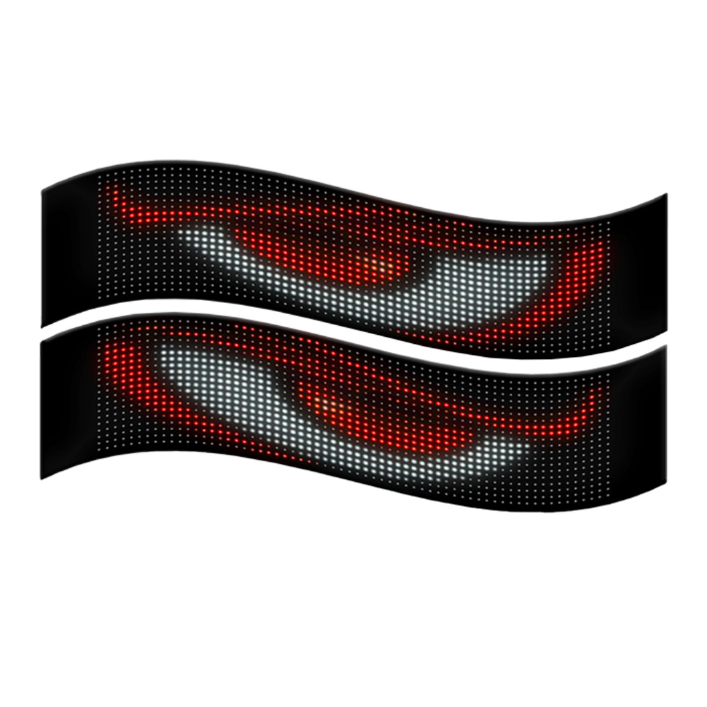 Popular Devil's Eye Truck Screen Dynamic Flexible Adhesive Screen Car Truck Led Flexible Screen Window Warning Light