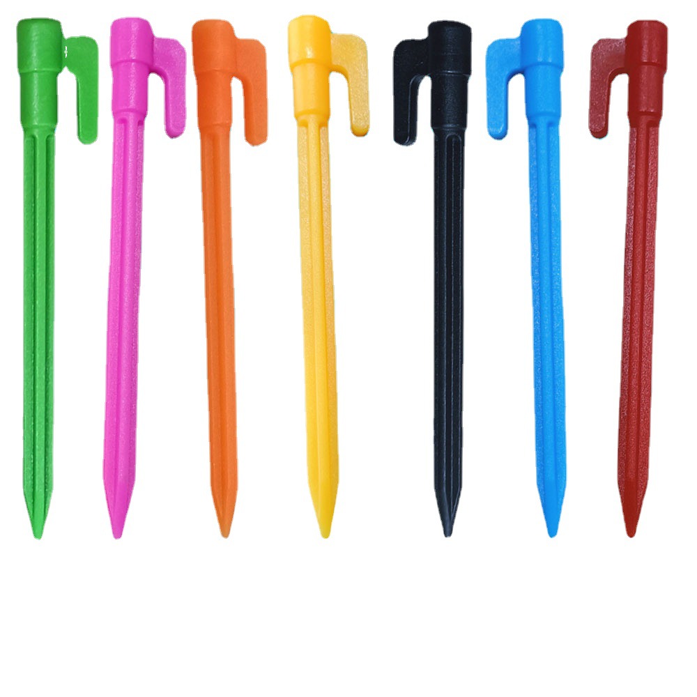 Spot Direct Sales Camping Canopy Tent Plastic Ground Nails Beach Mat Picnic Mat Windproof Fixed Nails Gardening Crimping Nails