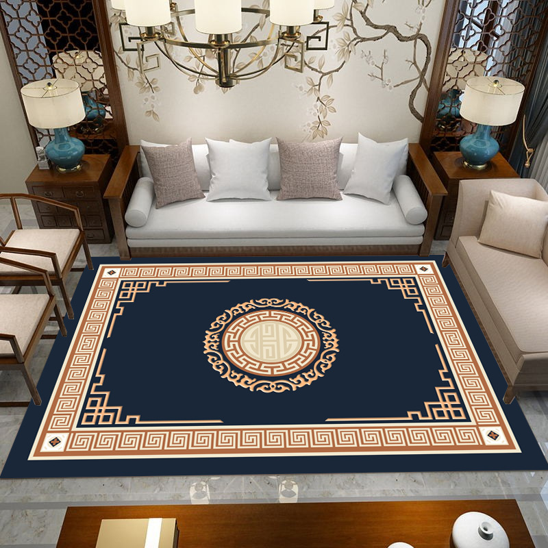 Chinese Classical Chinese Style Blue Mahogany Office Tea Room Living Room Bedroom Bay Window Wool Blended Carpet