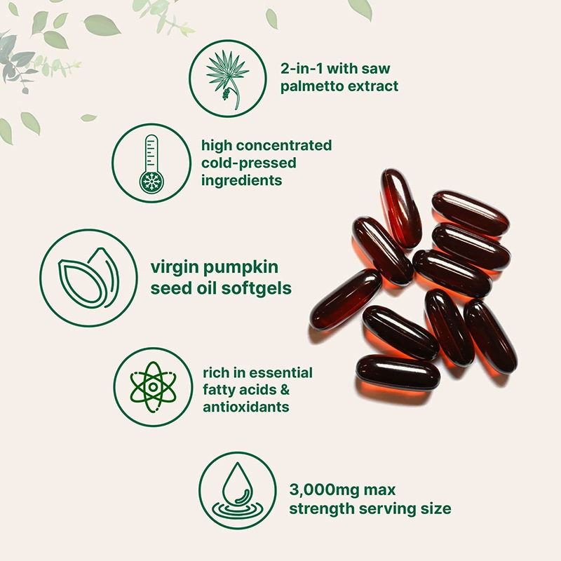 Hot-Selling Tk Amazon Cross-Border Bestseller 180 Capsules Pumpkin Seed Oil Soft Capsules