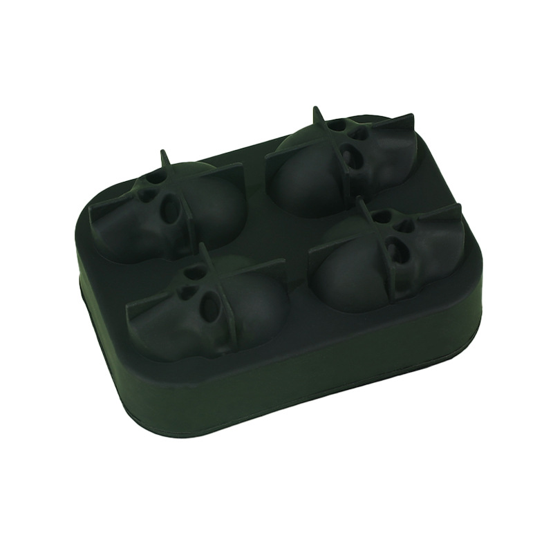 Amazon hot sale 6-piece ice tray suit square ice tray Ice Box 6-hole round ice hockey mold silicone ice tray