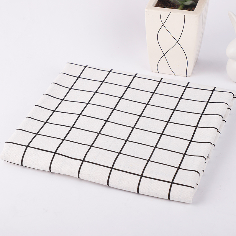 Nordic-style linen fabric fashion linen cotton-padded jacket tablecloth sofa cover printed fabric cotton linen fabric wholesale