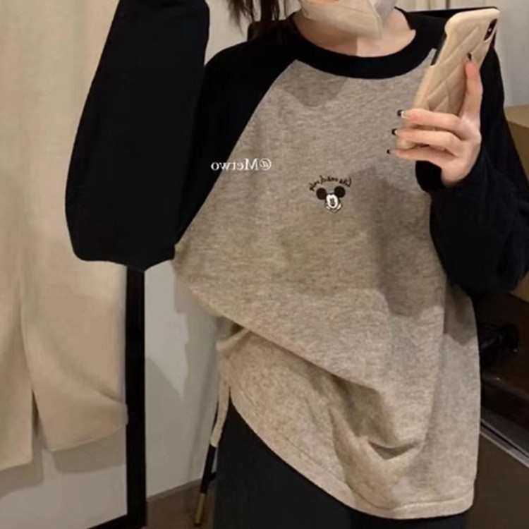 Ins Cute Strawberry Bear Long-Sleeved Pants Pajamas Cartoon Round Neck Loose Casual Sweet Export Live Broadcast Home Clothes