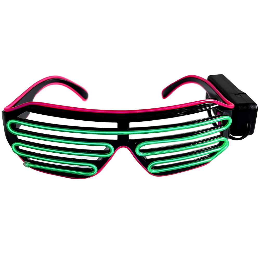 Trendy Multi-Page Window Light-Emitting Glasses, Cold Light Sunglasses, Same Style Led Sunglasses, Flashing Two-Color and Single-Color Glasses