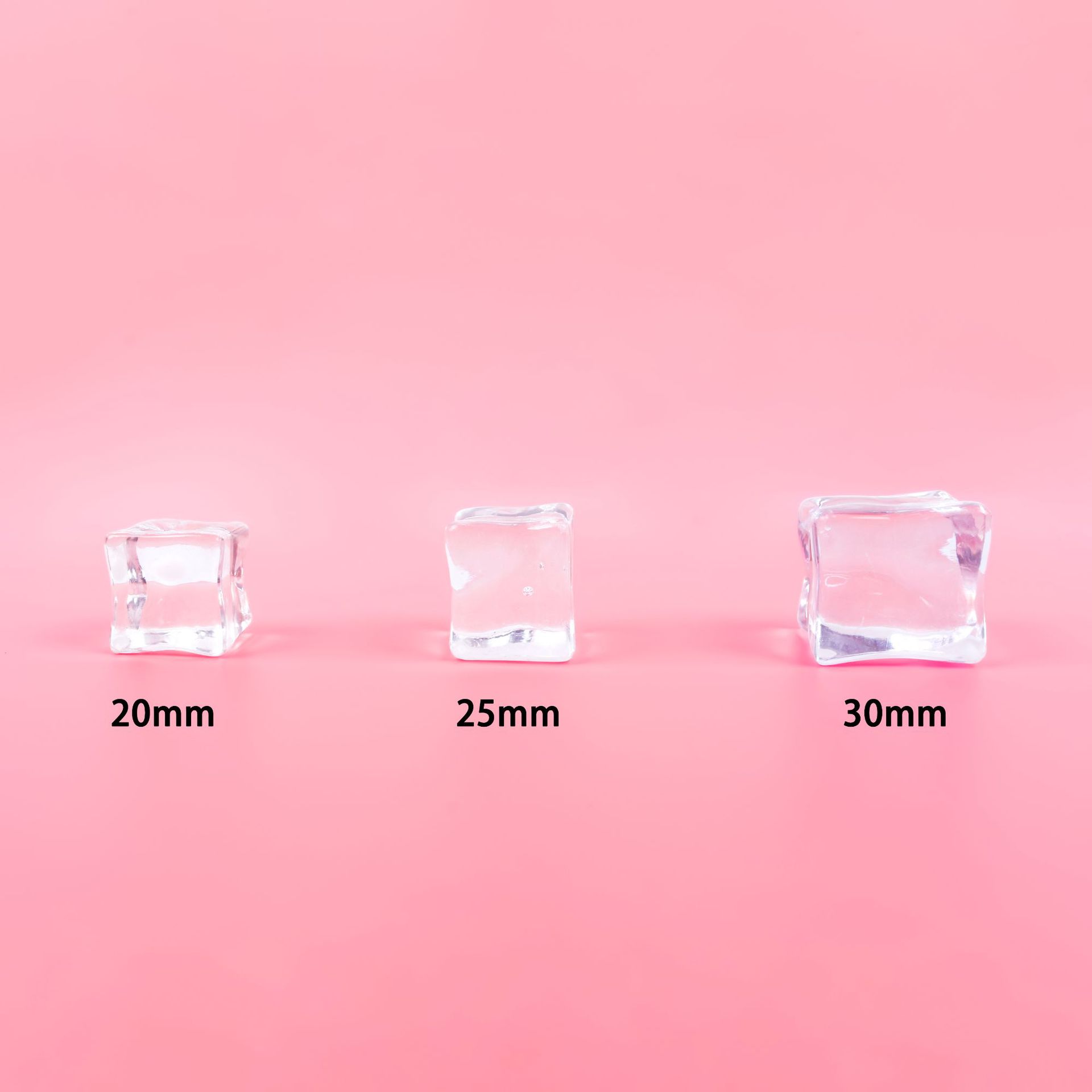 Fake ice cube acrylic Simulation Ice Cube transparent square plastic ice particles crystal stone bar shooting props factory