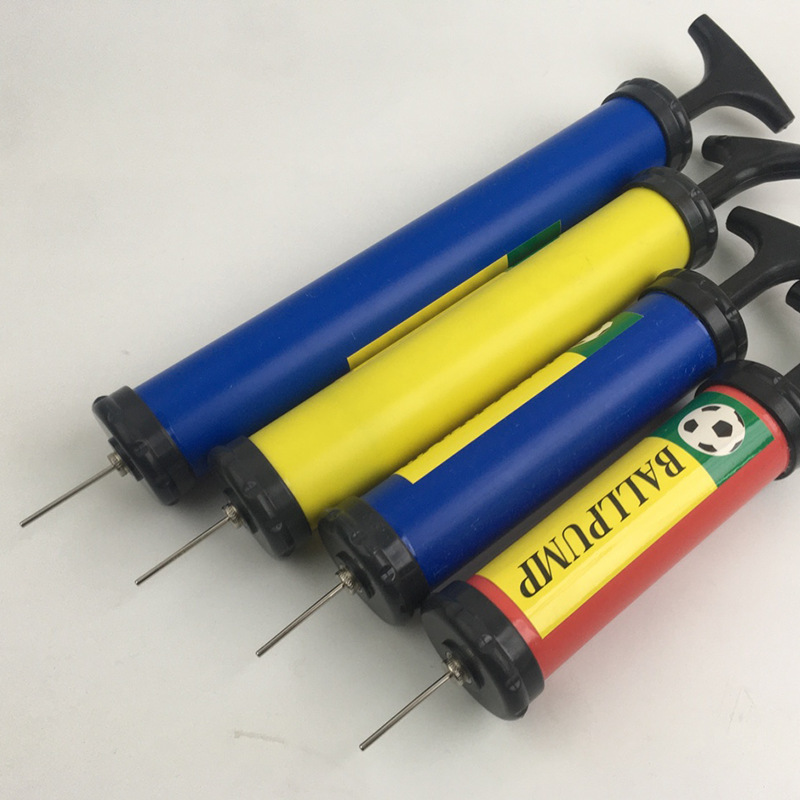 Portable Manual Mini Basketball Football Air Pump Plastic Pump with Air Needle Hand Push Balloon Pump