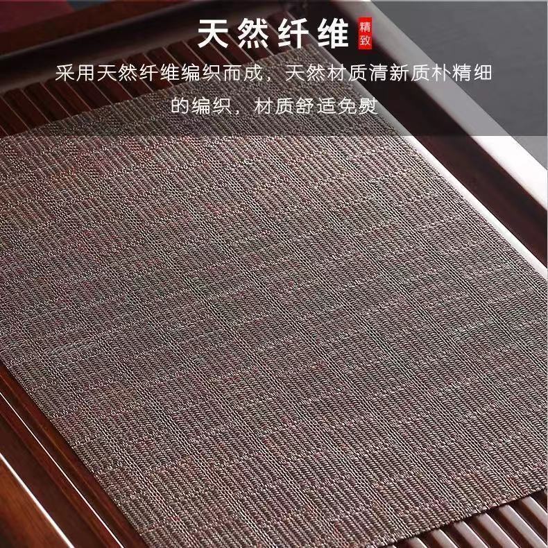 Tea Set Tea Ceremony Fiber Tea Pad Bamboo Mat Heat Insulation Mat Tea Cup Coffee Table Tea Table Mat Tailable Pad Bamboo Mat
