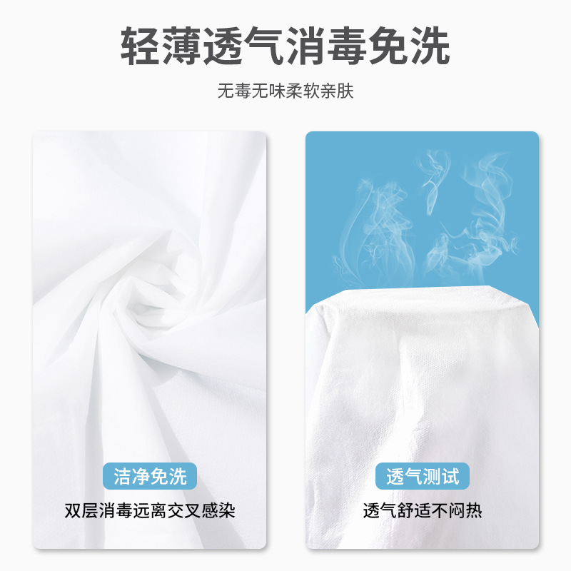 Disposable Pillowcase, Travel Pillow Cover, Fully Wrapped, Hygienic, Breathable, Individually Packaged Pillowcase, Hotel and B&B Environmentally Friendly Model