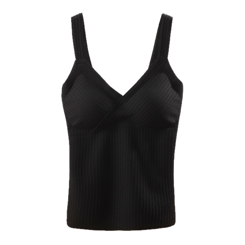 Women's Thermal Vest with Chest Pad, All-In-One Bra-Free Sling, Autumn and Winter Self-Heating Inner Layering Intimates for Women