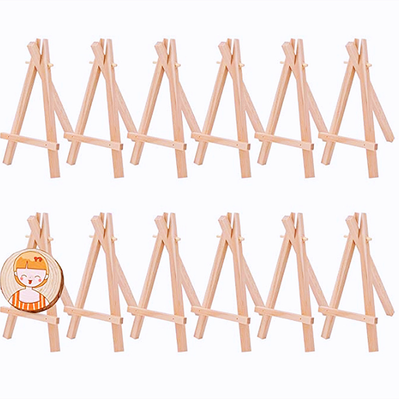 Mini desktop small easel wooden children folding small easel stand sketch oil painting display stand