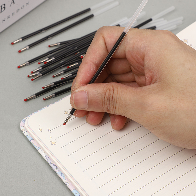 AliExpress 1.0 bullet ball point pen core black blue red refill press refill 100 a bundle of in stock wholesale