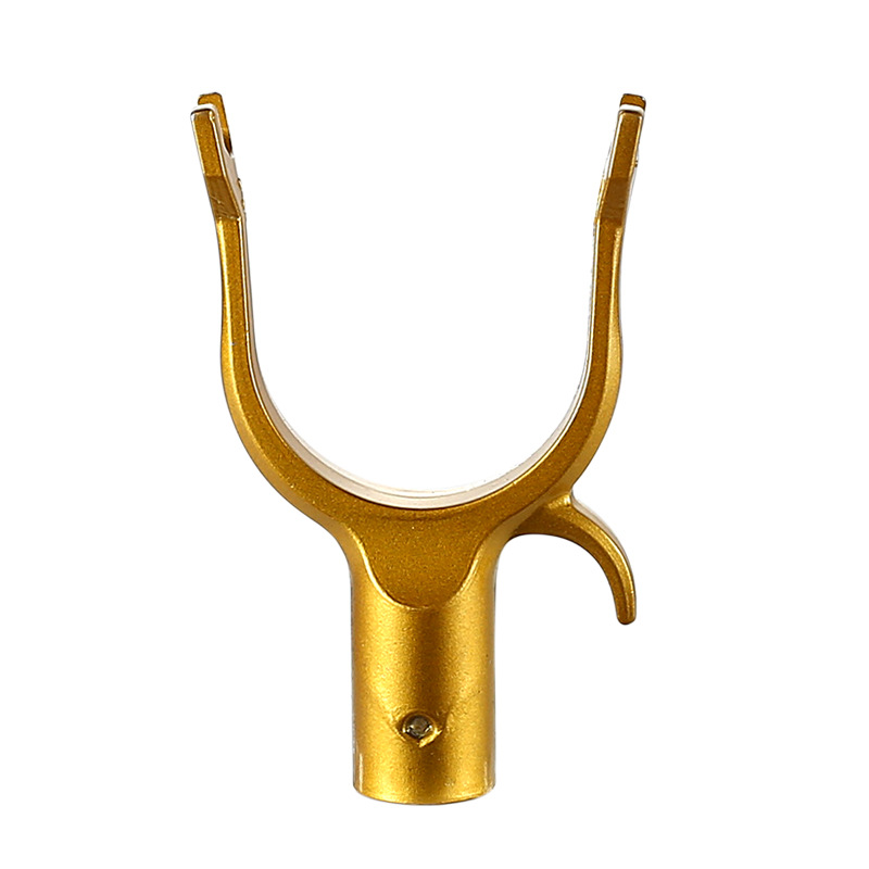 Factory wholesale 16mm tube clothes pole connector aluminum alloy clothes fork head accessories hanging clothes fork thickened multi-color optional