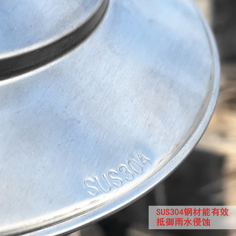 304 stainless steel cigarette holder cap roof unpowered ventilator umbrella-shaped rain-proof mouse-proof firewood stove outdoor cigarette holder cover