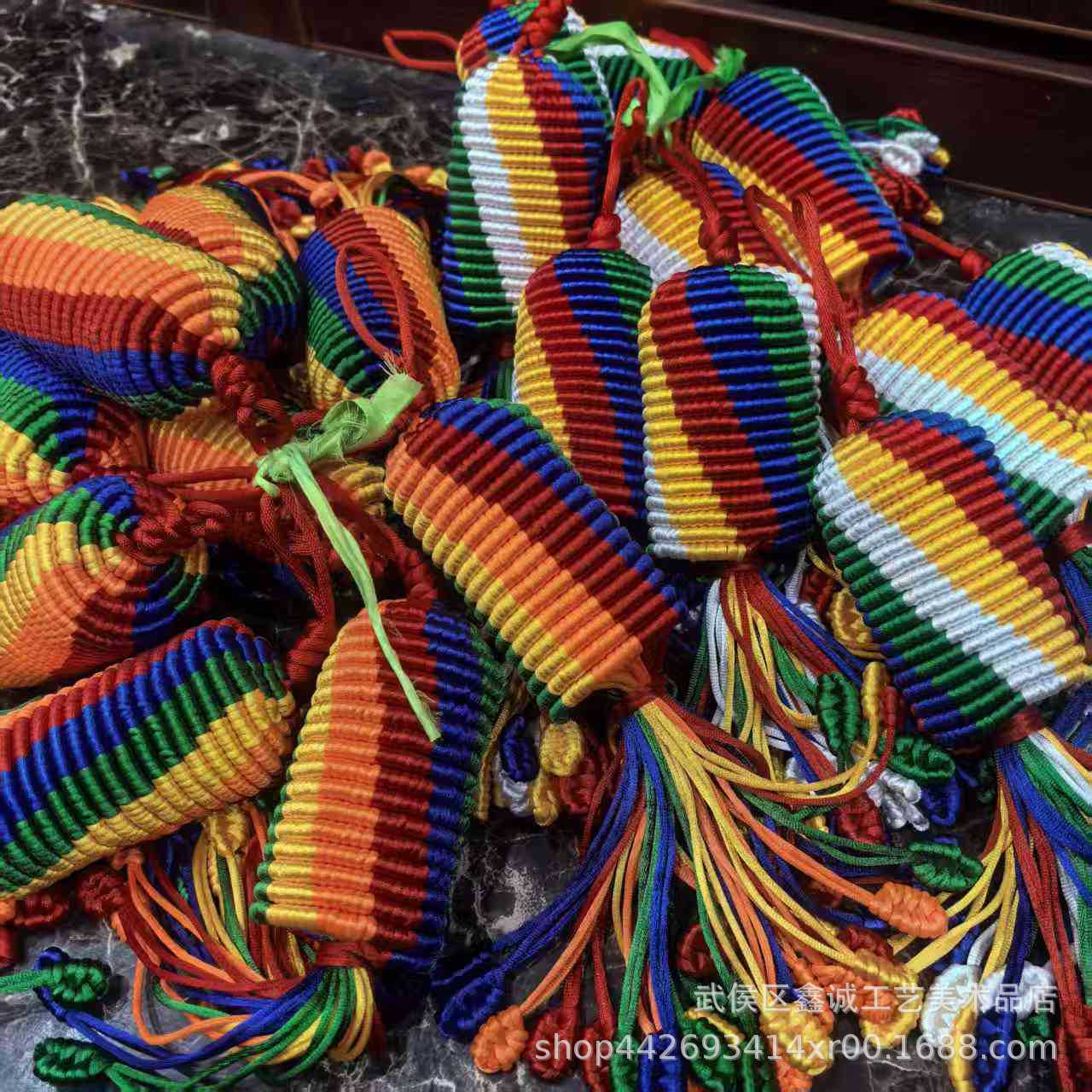 Ваджра узел цветная шелковая нить молитвенного колеса