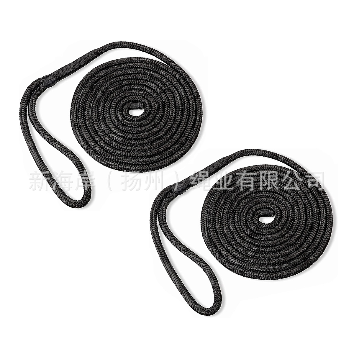 Supermarket Cross-Border Marine Cable Black Double Braided Nylon Code Headband Dock Line 3/8Inch*15Ft