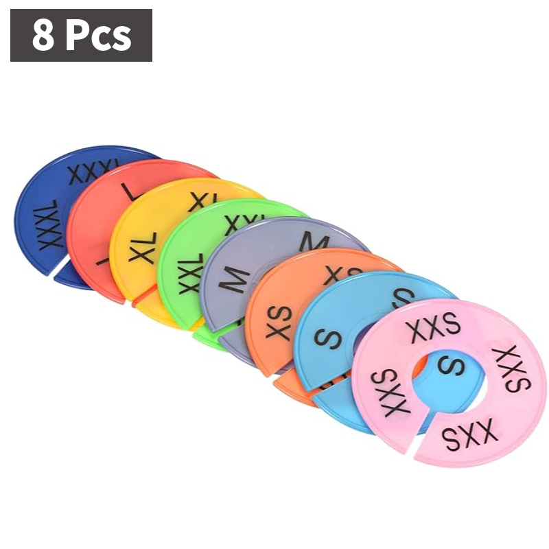 Round Clothing Size Divider Plastic Disc for Wardrobe Classification Double-Sided Printing Cross-Border Hot Sale