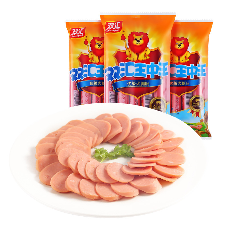Shuanghui King of Kings Ham Sausage 60g*10 Pieces Ready-To-Eat Sausage Instant Noodles Partner Late Night Meal Replacement Casual Snacks