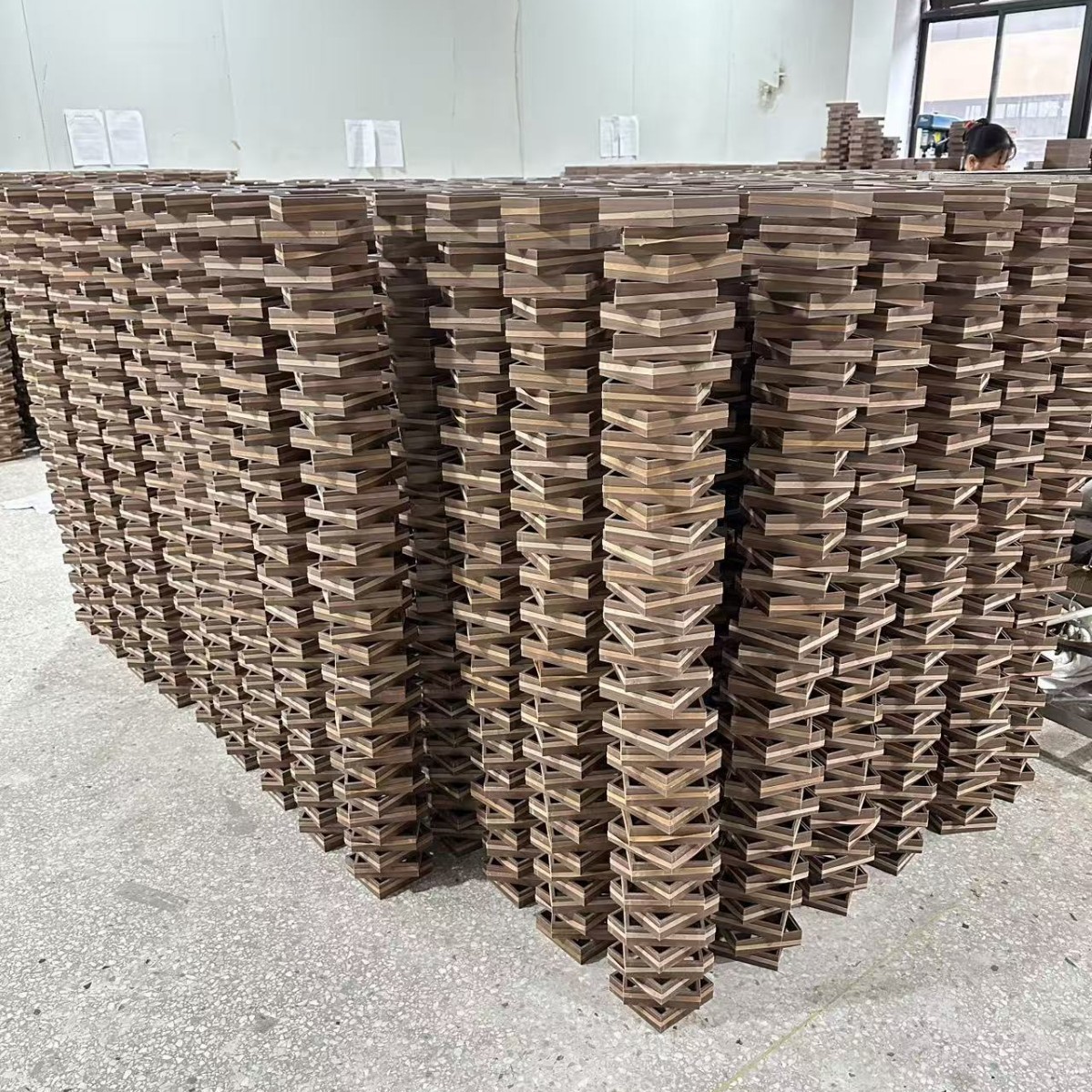 Direct Selling Walnut Jewelry Box Drawer Accessories Density Board Jewelry Display Tray Drawer Built-In Storage Tray