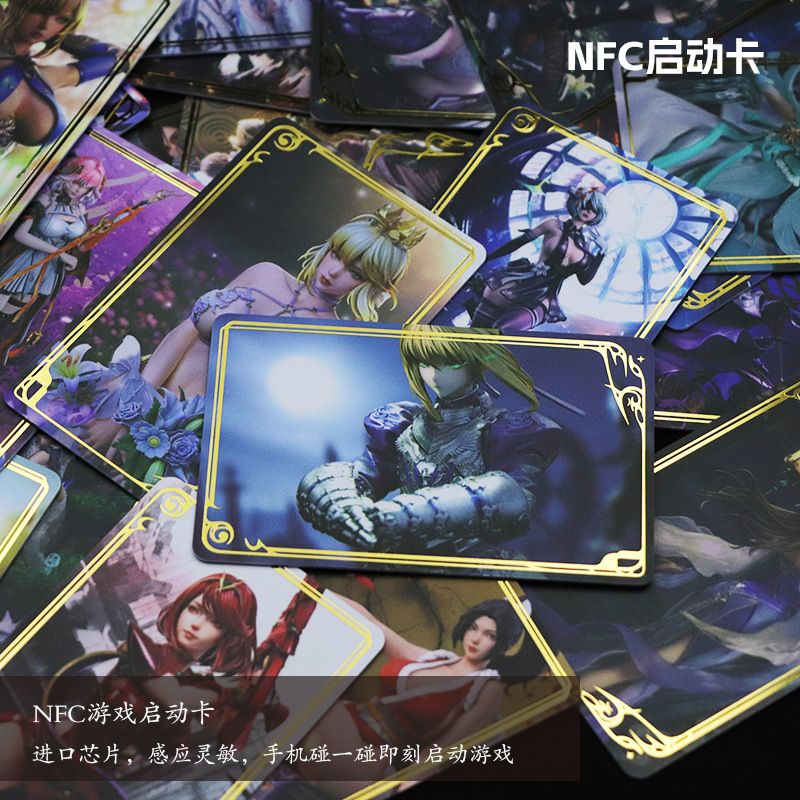 One-Core Nfc Game Launch Sensor Card Board Game Pvc Anime Card Custom Hot Stamping Gold and Silver Character Ip High-End Id
