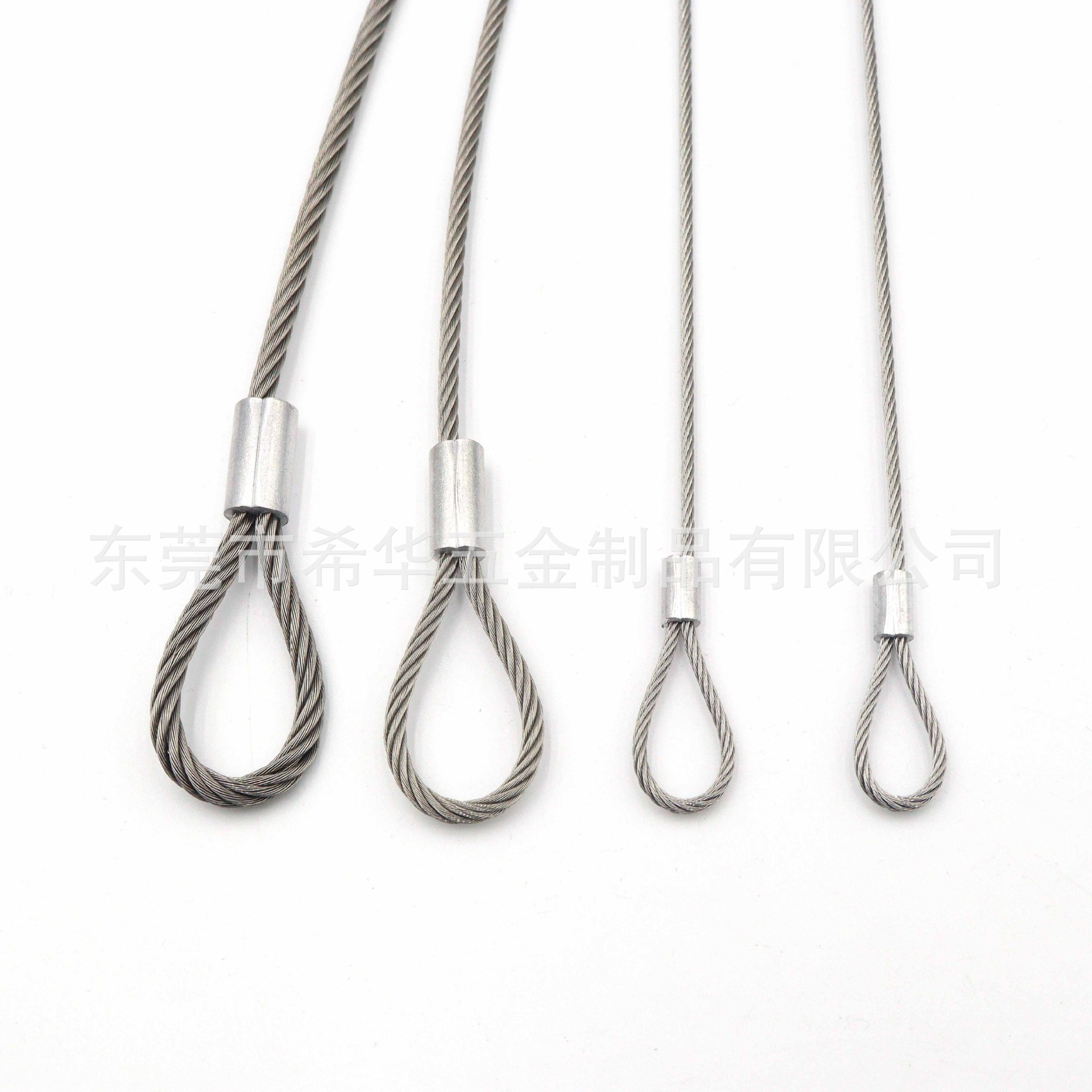 Cross-Border Stainless Steel Pressed Wire Rope Aluminum Sleeve Lamp Hanging Rope Billboard Anti-Fall Safety Rope Steel Wire Hanging Rope Aluminum Sleeve