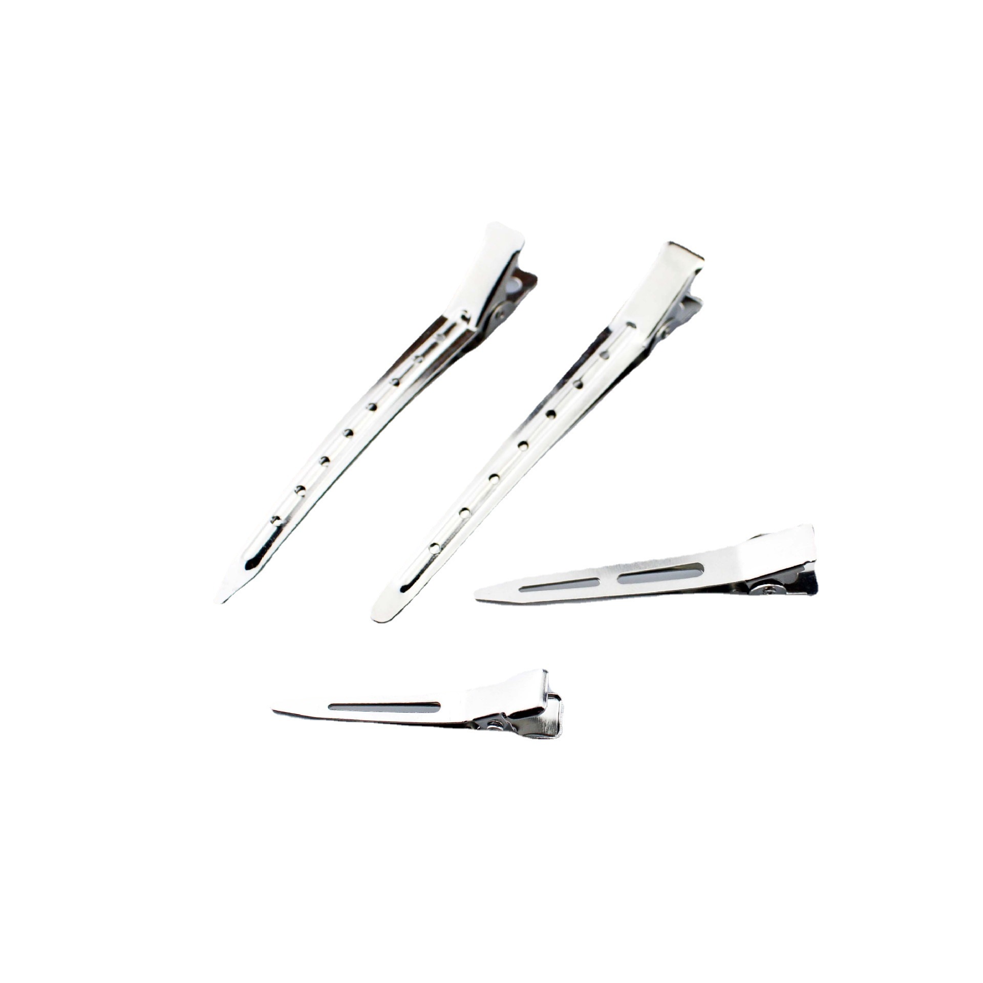 Studio hair salon hair clip metal duckbill clip barber shop hairstyle positioning clip single fork clip electroplating pointed clip factory