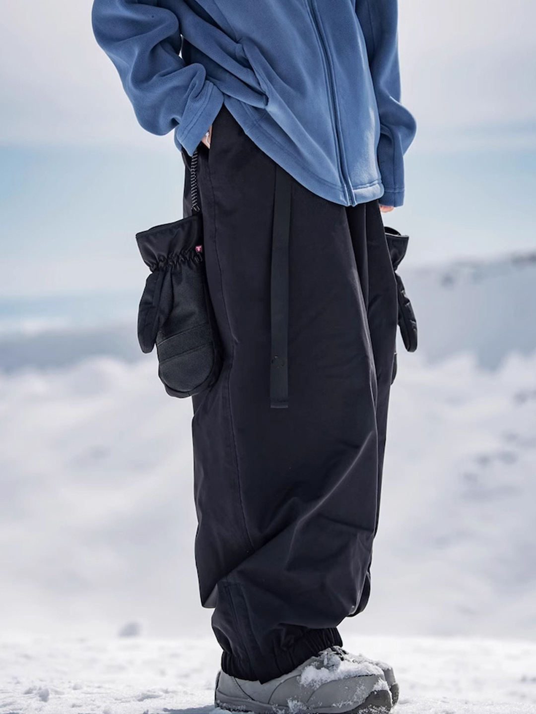 Casual Large Size Snowboarding Pants for Men and Women, Loose Velvet, Warm, Waterproof and Breathable Ski Equipment for Couples