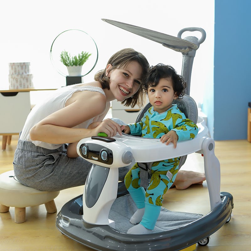 Baby Walker, Anti-O-Leg, Multi-Functional Anti-Rollover Stroller, Baby Can Sit and Push, Learn to Drive, Starting Car
