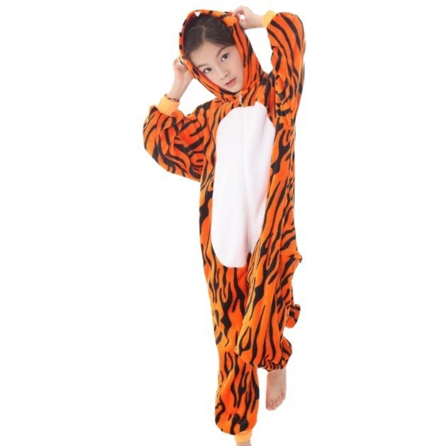 Children's Parent Clothes Baby Cartoon Animal Siamese Pajamas Winter Flannel Children's Climbing Clothes Home Clothes