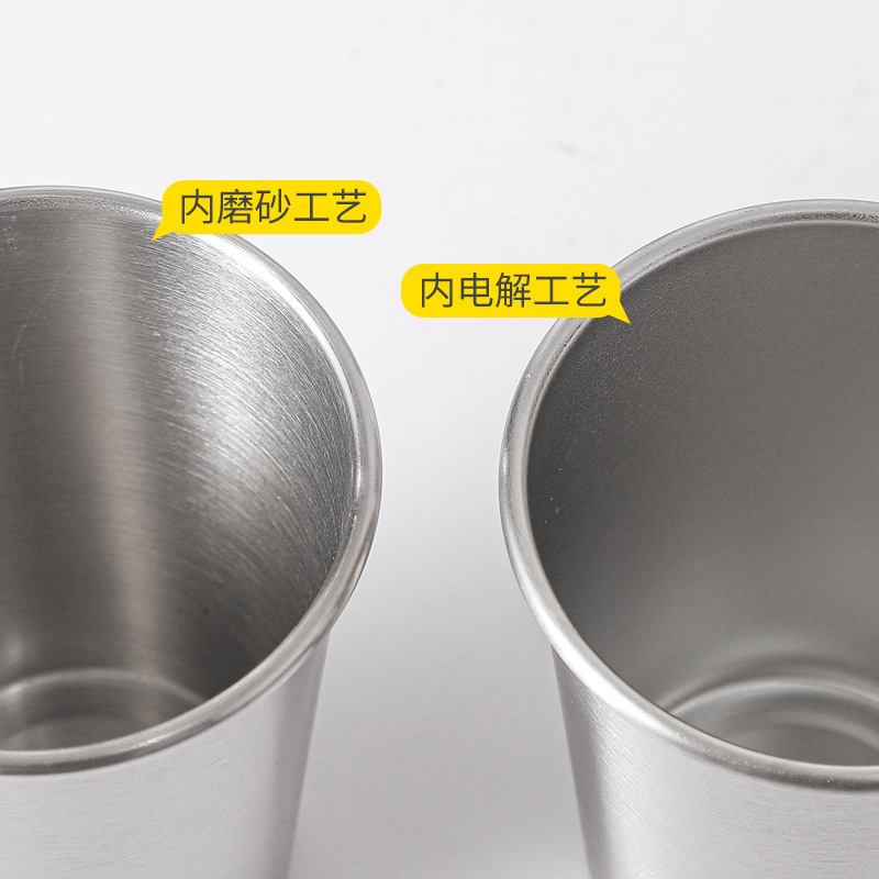 Amazon cross-border 304 stainless steel outdoor camping water cup beer cup cold drink cup portable small wine glass tea cup