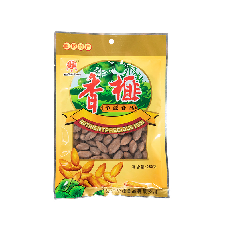 Huayuanchang In-Stock Torreya 250g Bagged Home Snacks Nuts Roasted Seeds and Nuts Source Manufacturer Wholesale Large Kernels