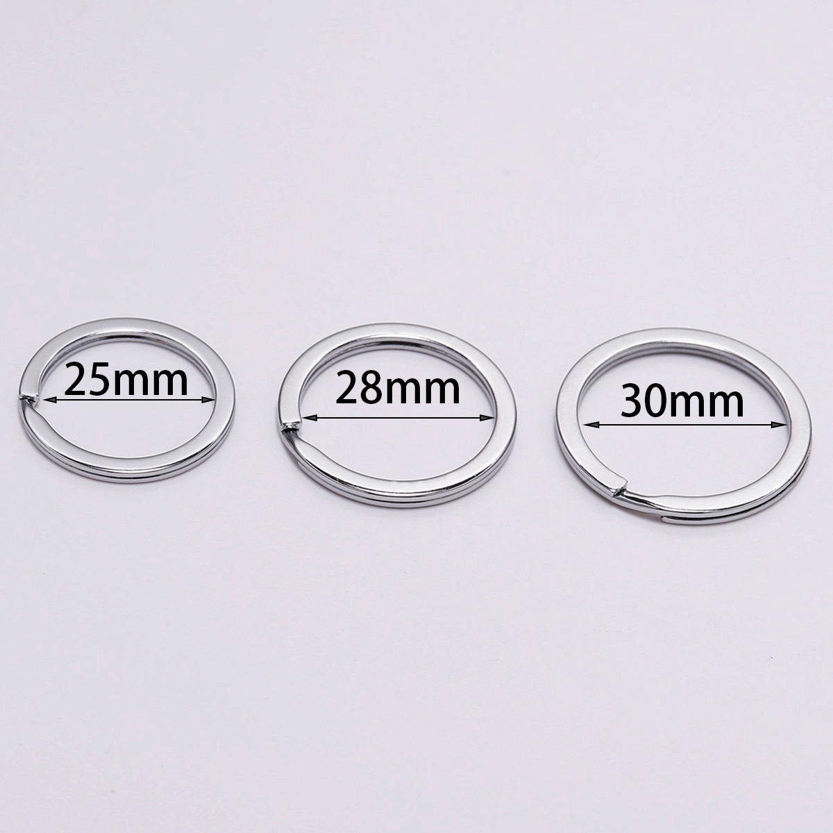 DIY jewelry accessories key ring with chain flat aperture key chain key chain pendant key ring hanging metal