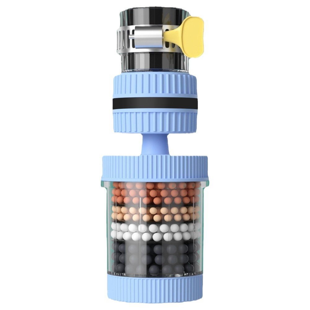 360-Degree Rotating Faucet Universal Filter with Six Layers, Removable and Washable, Simple and Convenient Installation to Remove Various Impurities