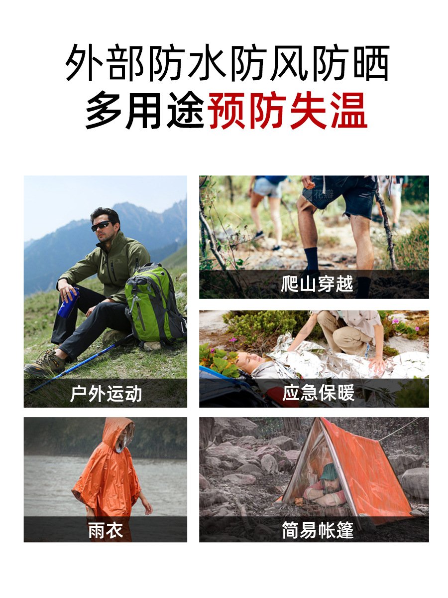 Wholesale Cold-Proof Survival Insulation Blanket for Camping Earthquake Life-Saving Disposable Radiation-Proof Emergency Blanket Anti-Scratch Emergency Blanket