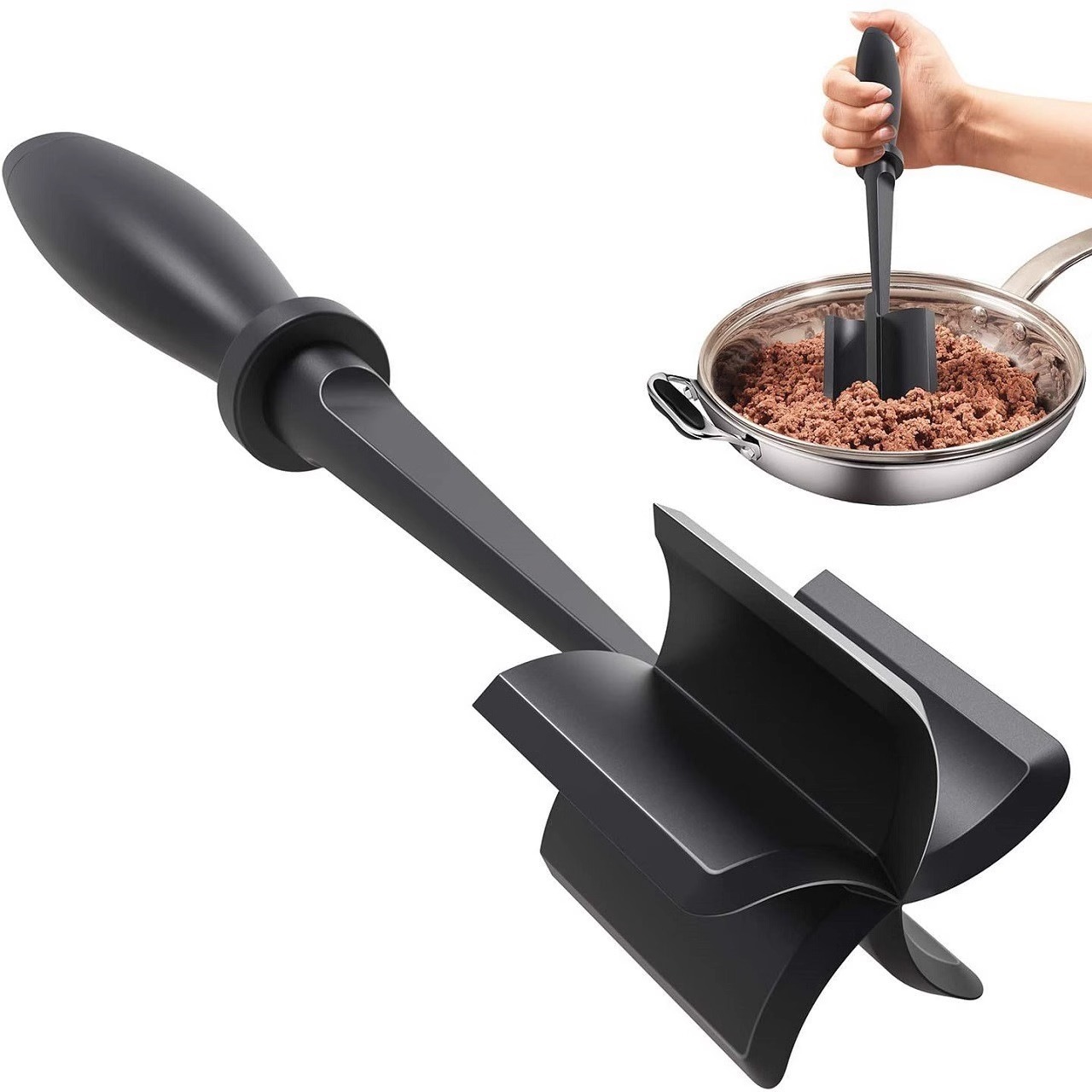 Cross-border new products handheld meat chopper meat chopper meat spatula bibimbap mixing grinding spatula