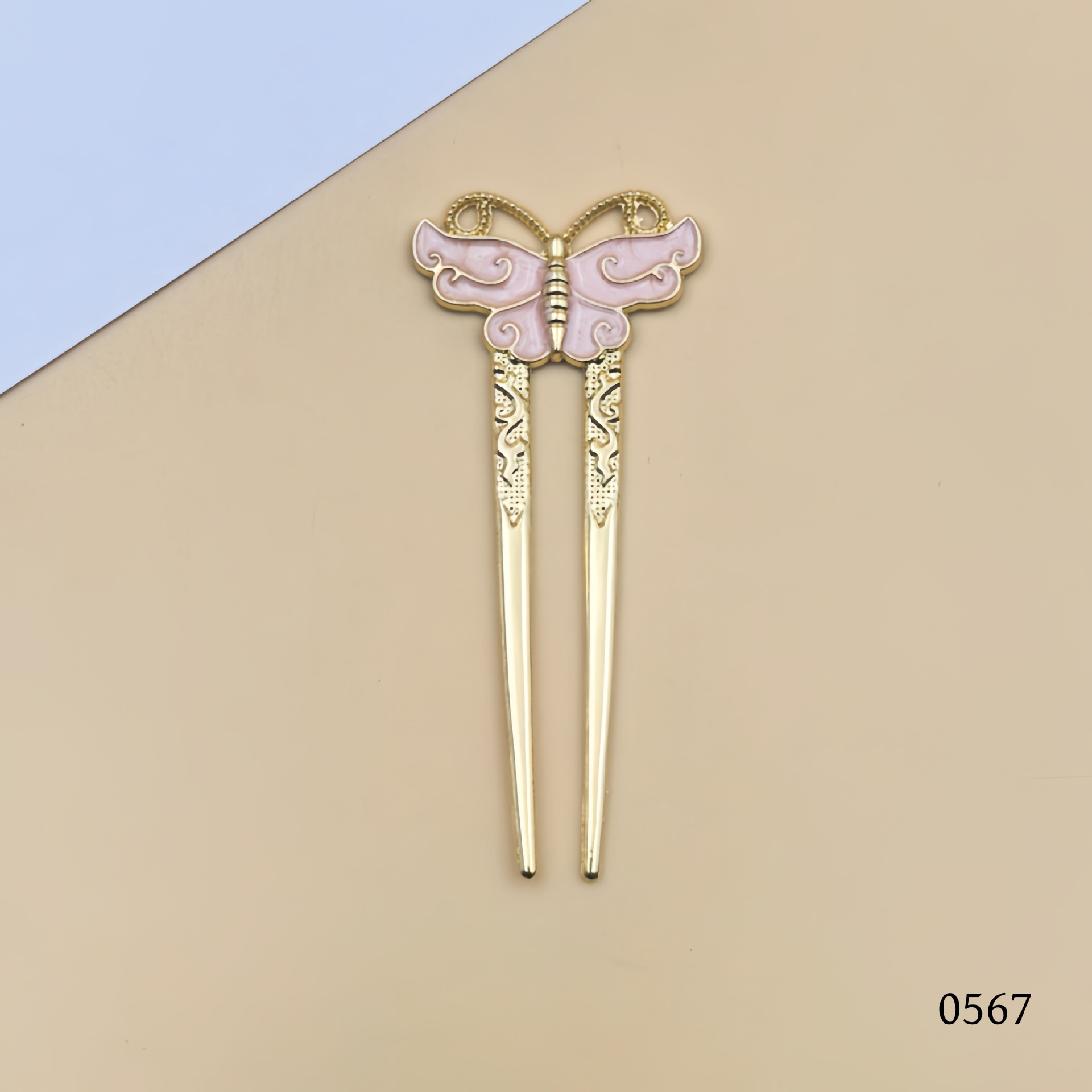 DIY Jewelry Accessories Retro Palace Butterfly Alloy Step Shake New Hair Accessories Material Small U Hairpin Hairpin