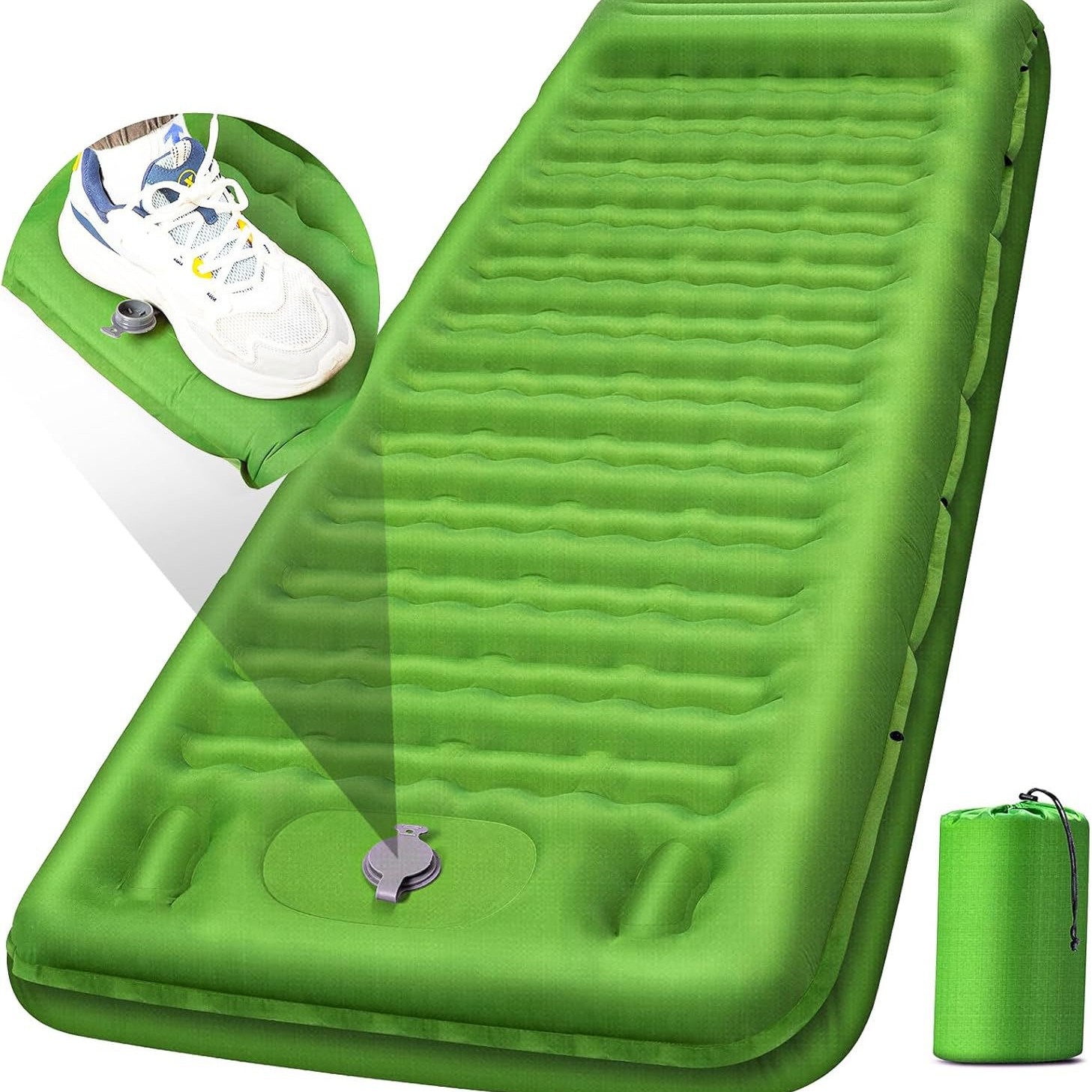 Inflatable Mattress Outdoor Camping Sleeping Mat Camping Light Portable Single Air Mattress Foot Inflatable Mattress Floor Covering