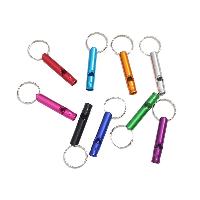 Survival Whistle Outdoor Keychain Whistle Training Tool High Tone Multifunctional Outdoor Aluminum Alloy Whistle