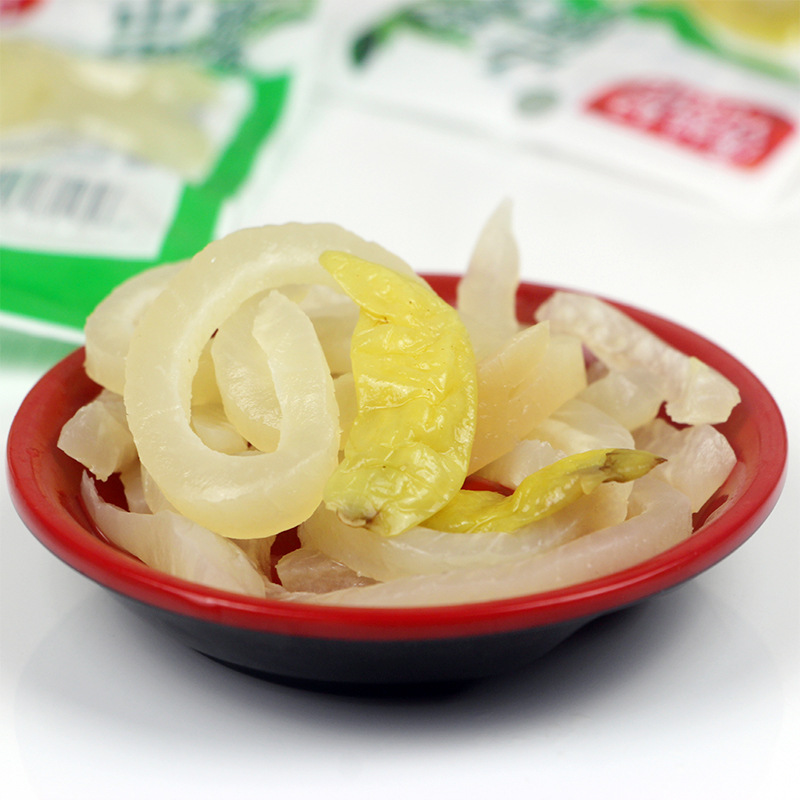 15g Yuqing Daughter-In-Law Sansho Pepper Pig Skin Pickled Pepper Pig Skin Crystal Hot and Sour Crystal Meat Skin Pork Chongqing Style Snack Food